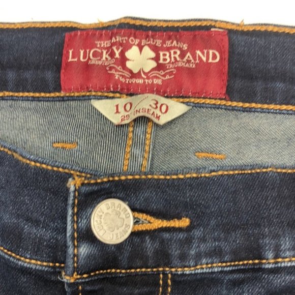 VINTAGE LUCKY BRAND JEANS CHARLIE SKINNY 10/30x30 ZIPPERS🍀 LUCKY YOU 🍀 - Picture 3 of 12